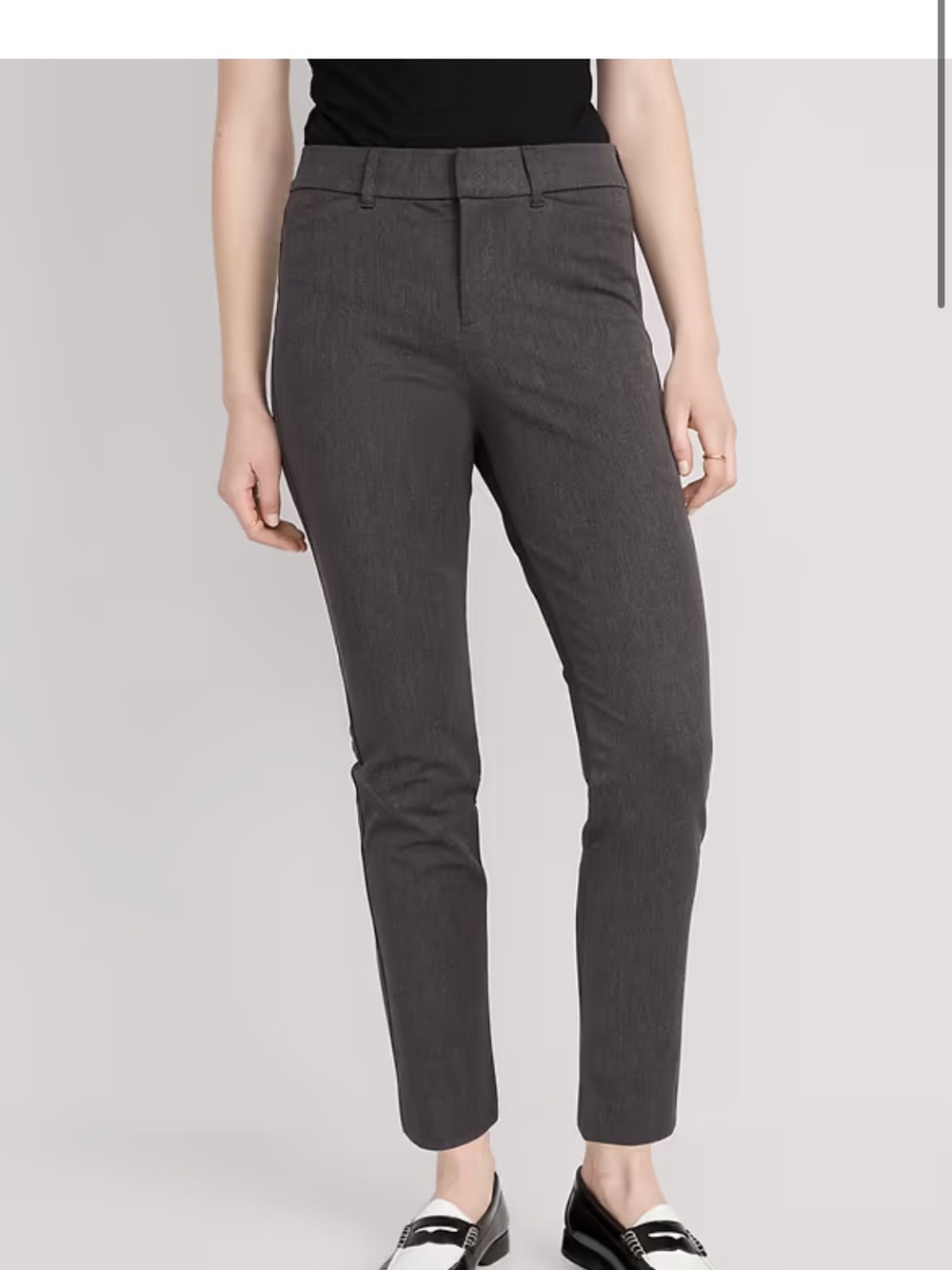 New! Old Navy Women's High Waisted Pixie Skinny Ankle Pants - Charcoal Gray